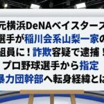 元プロ野球横浜DeNAベイスターズ選手が稲川会系山梨一家のヤクザになり詐欺容疑で逮捕｜プロ野球選手から指定暴力団幹部へ転身の経緯とは
